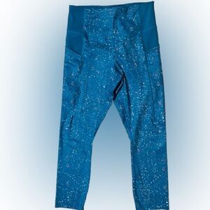 Brooks Run Happy Blue Run Active Performance Leggings Size Small